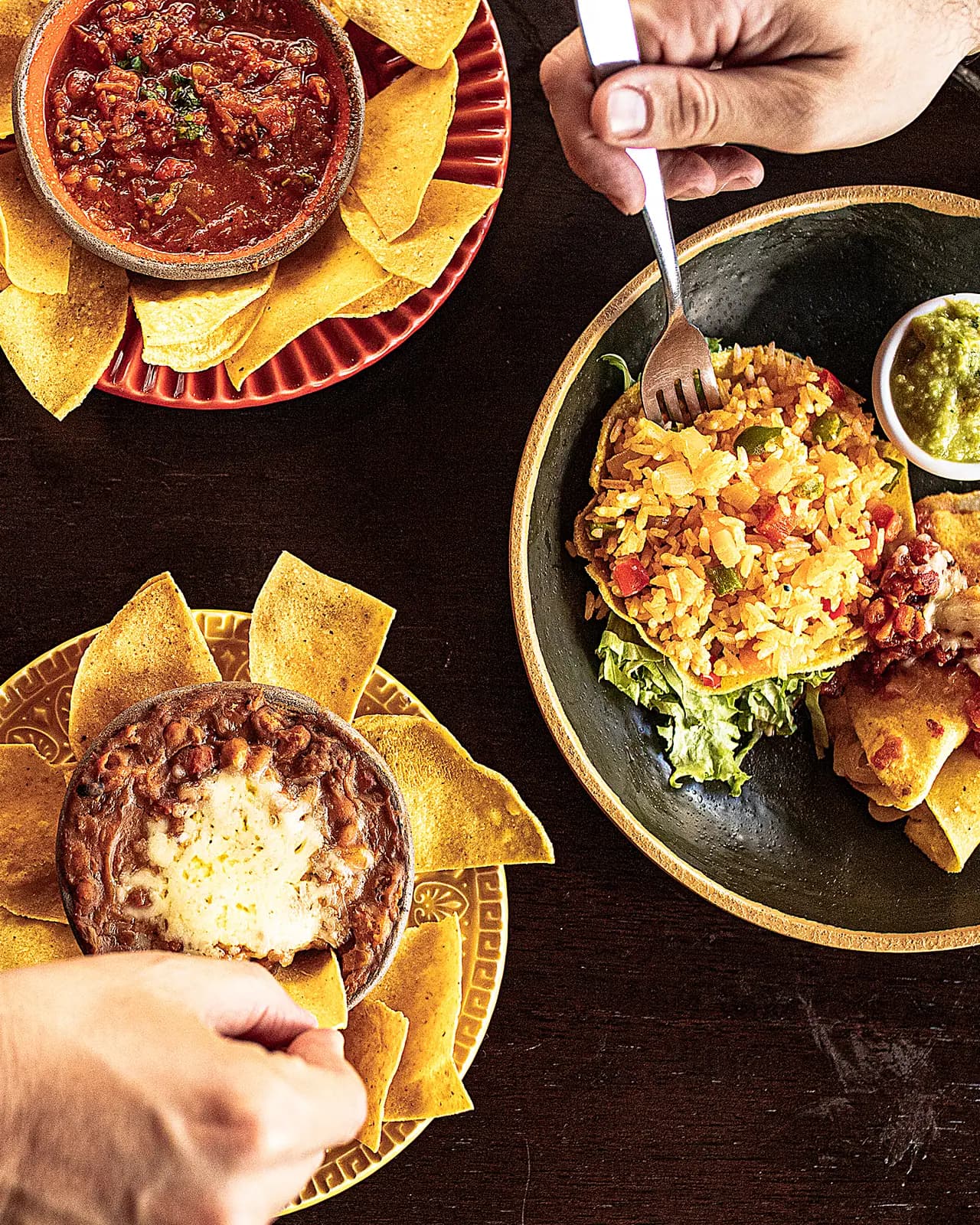 Prato da culinária mexicana do El Paso
