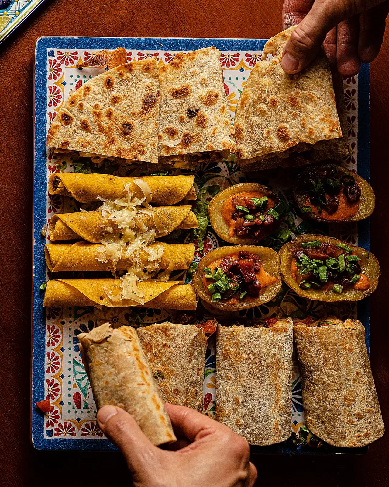 Prato da culinária mexicana do El Paso